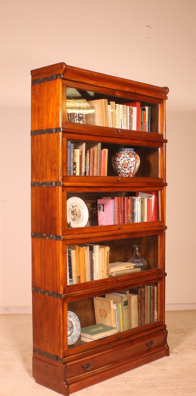 stacking bookcase globe wernicke in walnut For Sale at 1stdibs