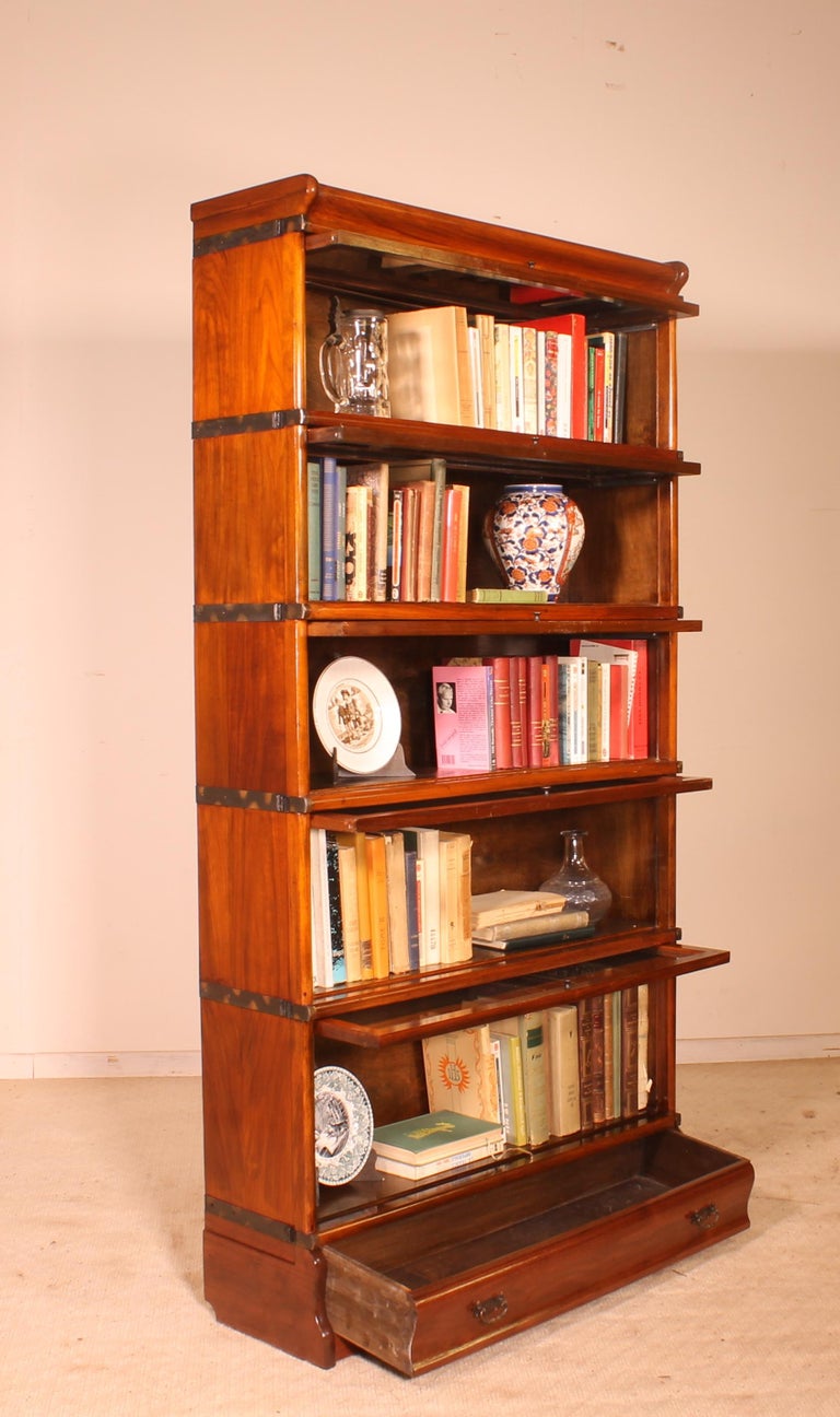 stacking bookcase globe wernicke in walnut For Sale at 1stdibs