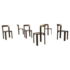 Stacking Chair Bruno Rey for Dietiker/Kusch & Co in Wood, 1970s