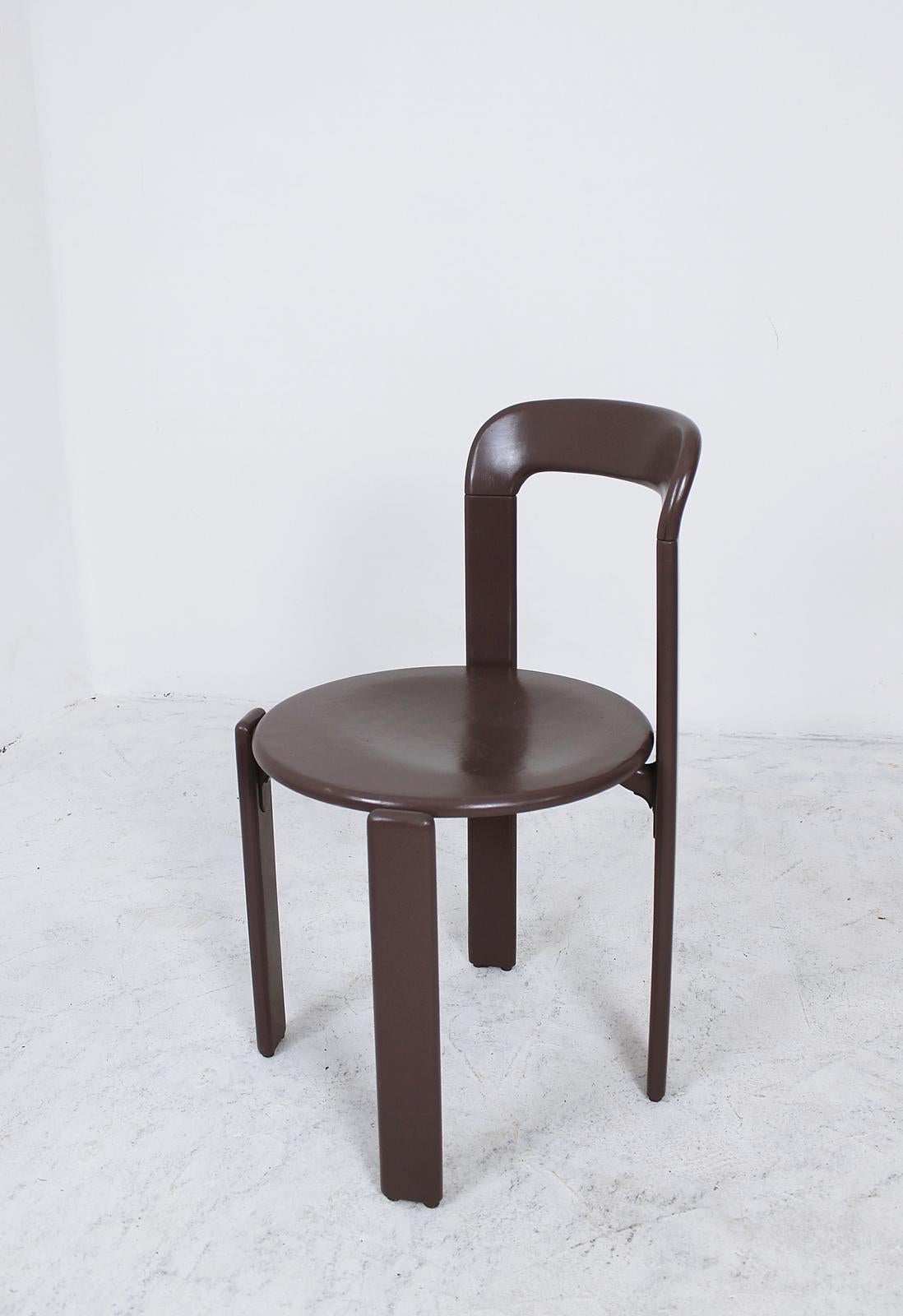 Stacking Chairs by Bruno Rey for Dietiker, Switzerland, 1970s 5
