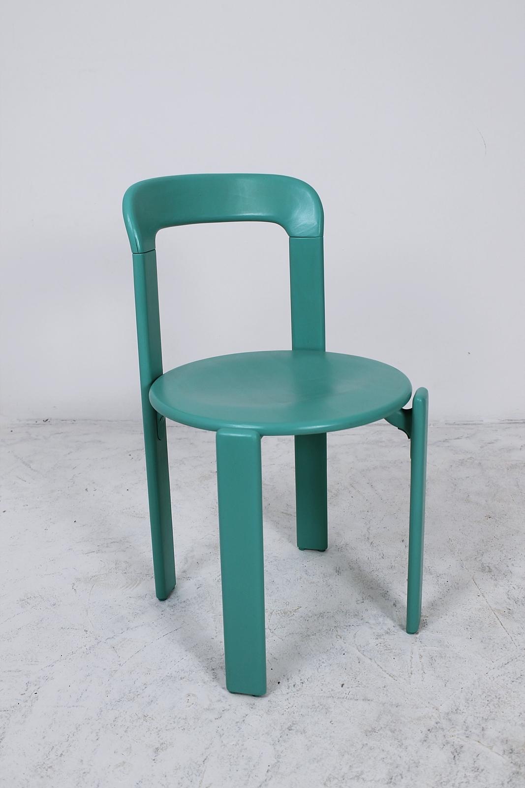 Painted Stacking Chairs by Bruno Rey for Dietiker, Switzerland, 1970s
