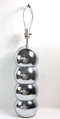 Stacking Chrome Ball Table Lamp by George Kovacs Ca. 1970’s