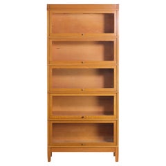 Stacking Five Tier Oak Barrister Bookcase Globe Wernicke Manufacturers