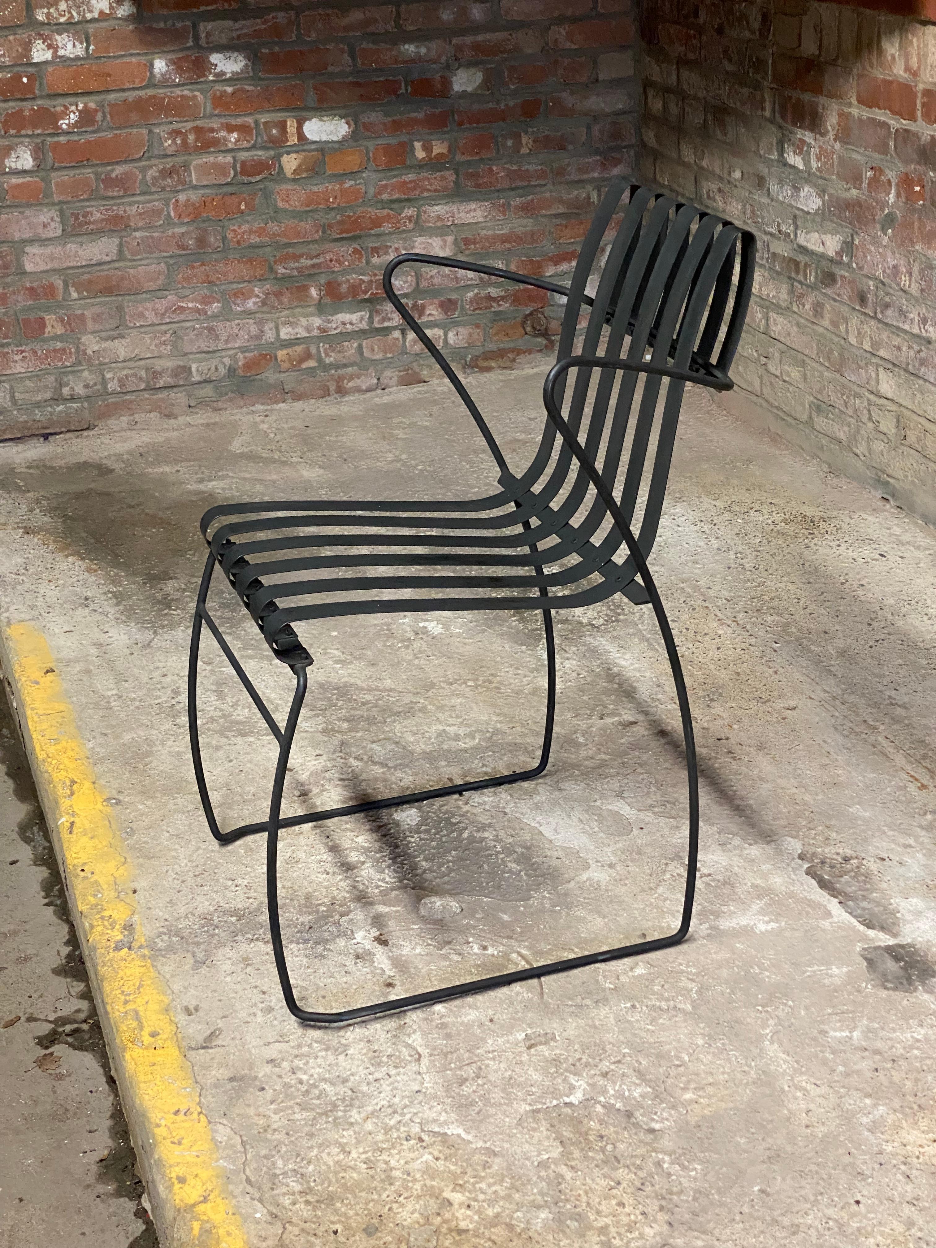 Stacking Metal Chairs in The Manner of Nanna and Jorgen Ditzel, Set of Four For Sale 6