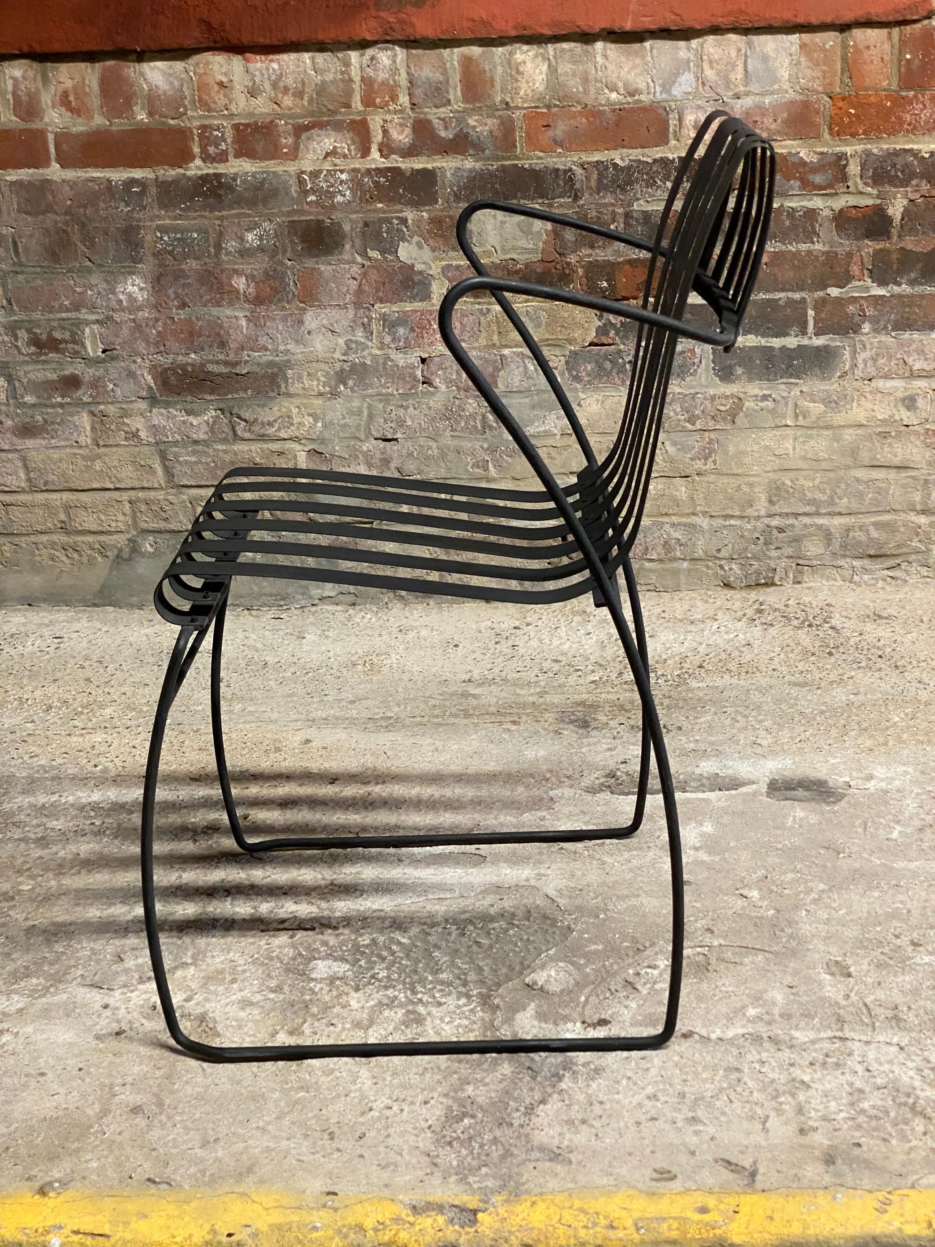 Stacking Metal Chairs in The Manner of Nanna and Jorgen Ditzel, Set of Four For Sale 7