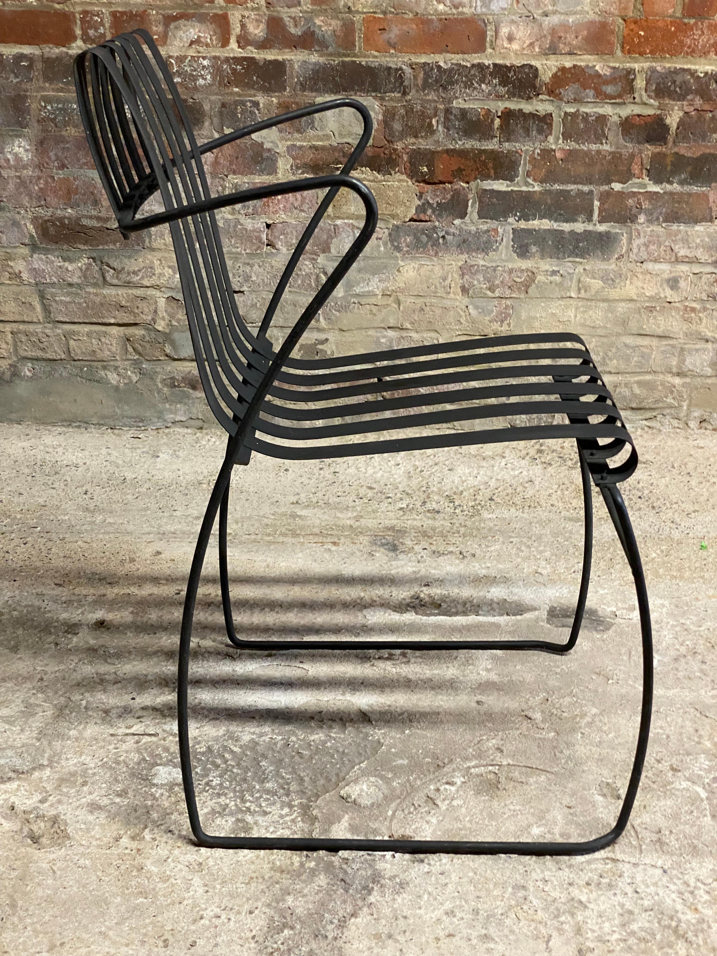 Stacking Metal Chairs in The Manner of Nanna and Jorgen Ditzel, Set of Four For Sale 8
