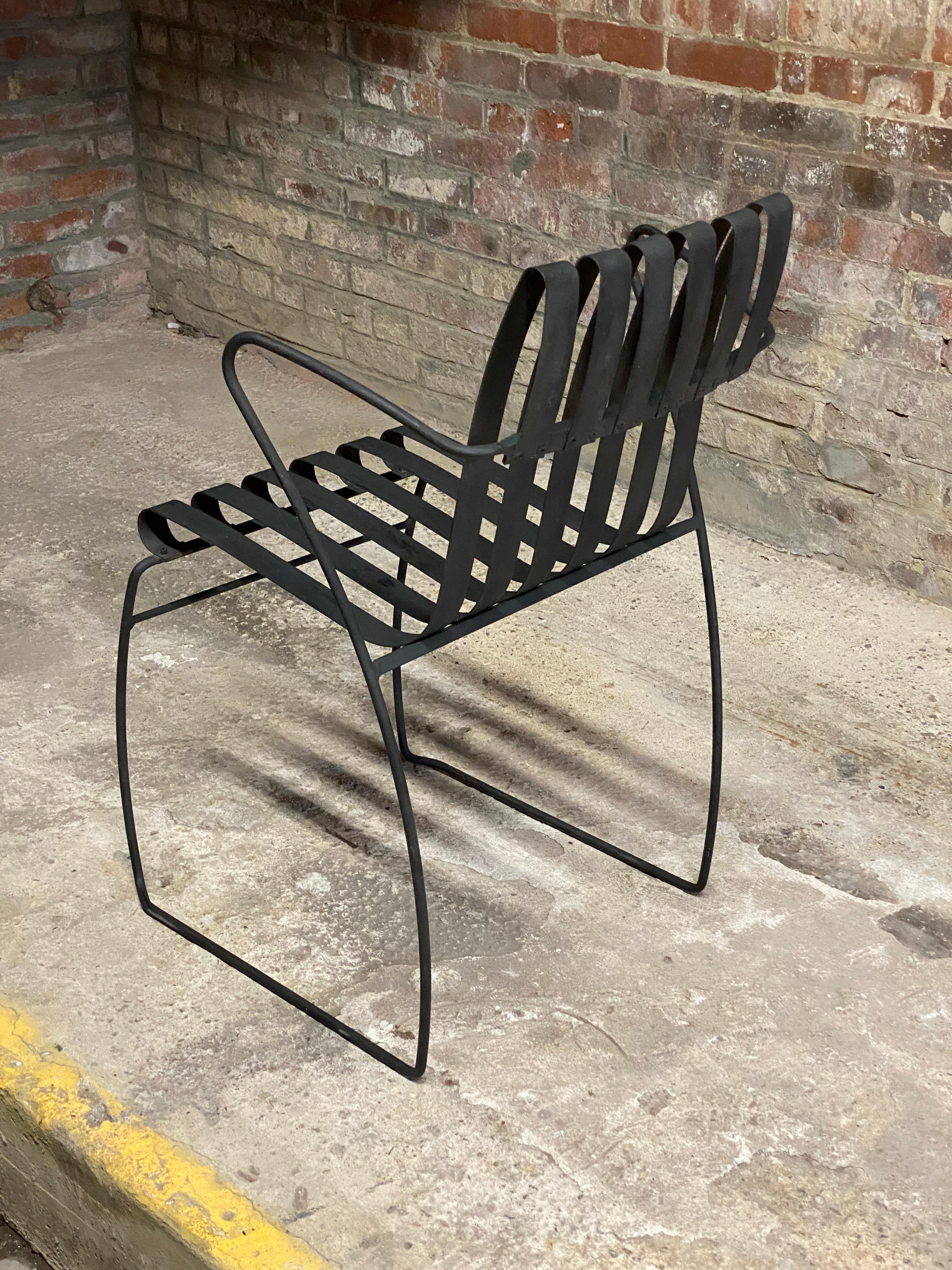 Stacking Metal Chairs in The Manner of Nanna and Jorgen Ditzel, Set of Four For Sale 9