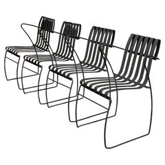 Stacking Metal Chairs in The Manner of Nanna and Jorgen Ditzel, Set of Four