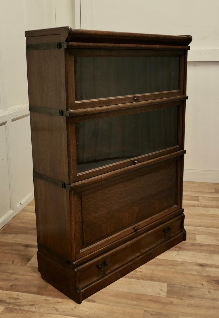 Stacking Oak Globe Wernicke Barristers Bookcase or Filing For