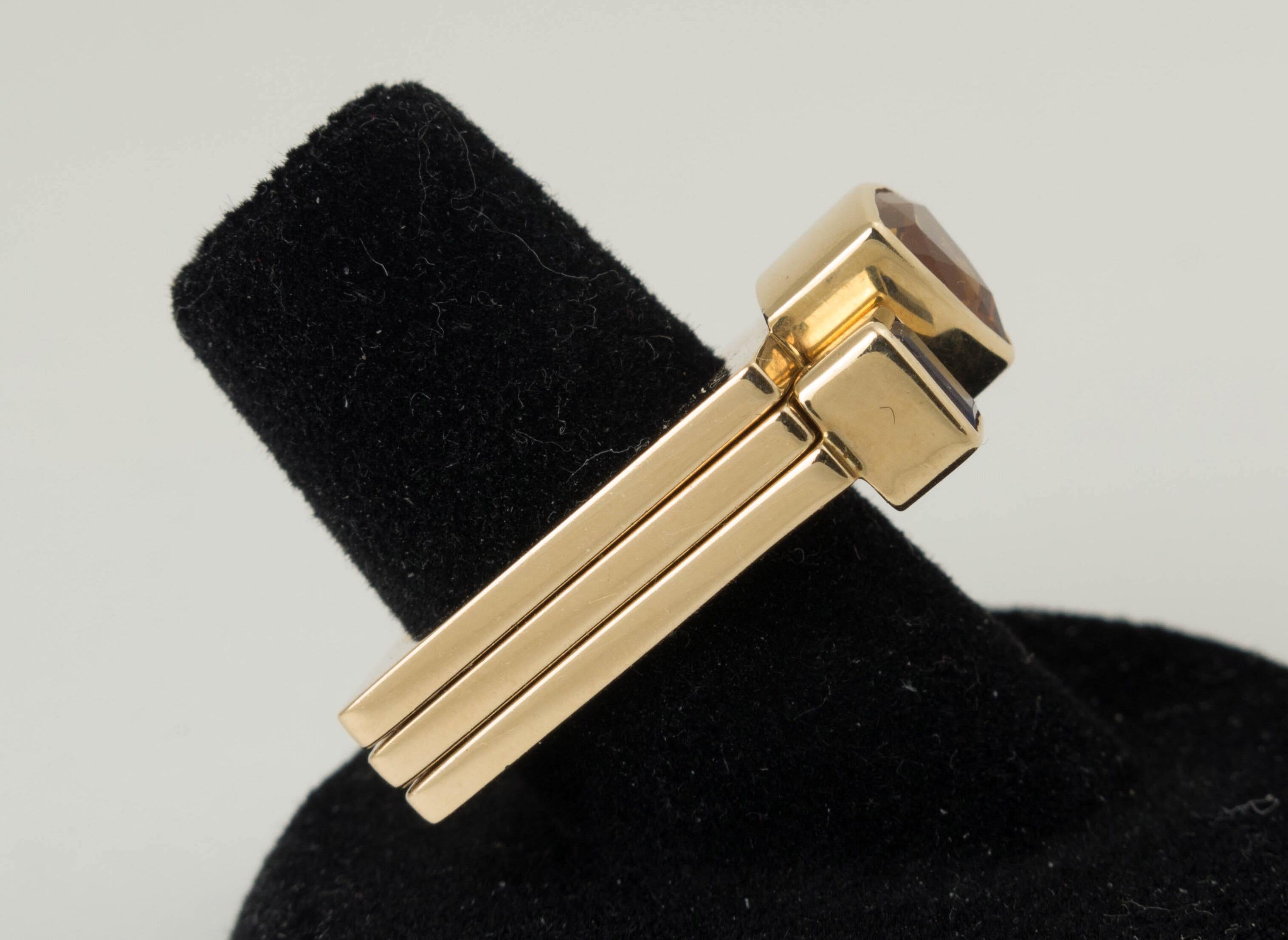 Lee Marraccini Square Stacking Rings in 14 Karat Gold, Set of Three at ...