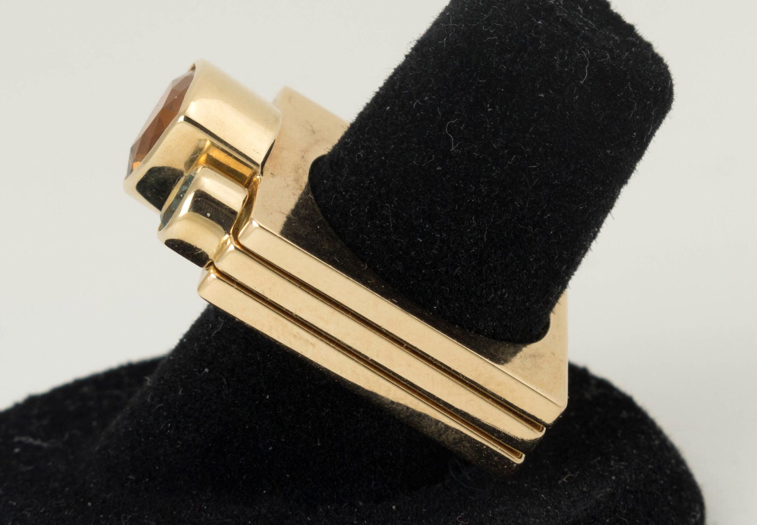 Lee Marraccini Square Stacking Rings in 14 Karat Gold, Set of Three at ...