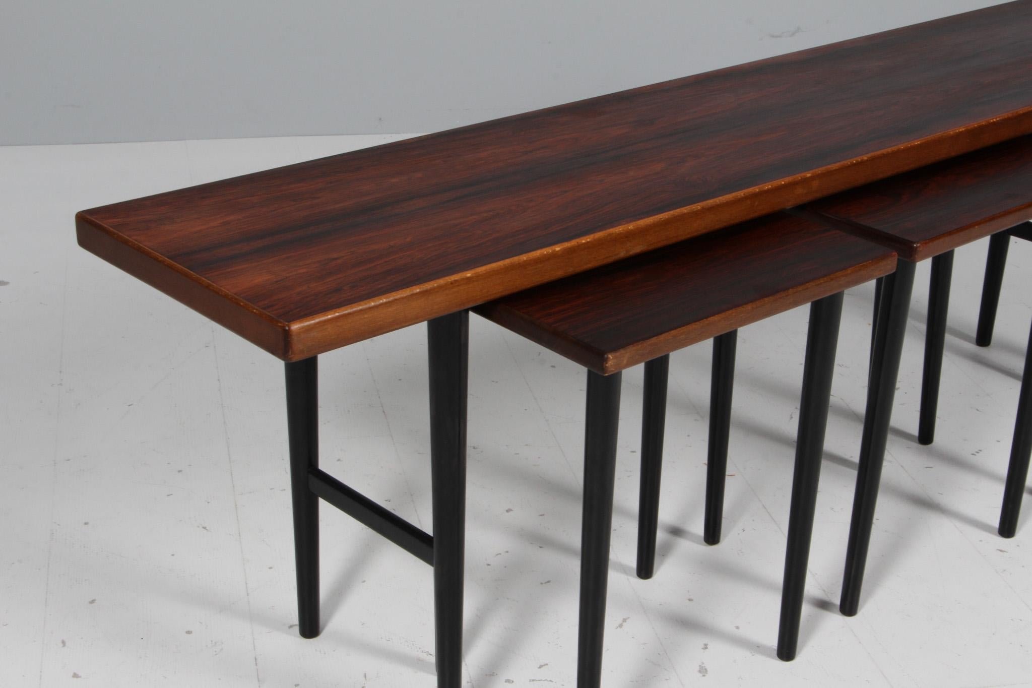 Scandinavian Modern Stacking table by Kurt Østervig for Jason Møbler, Rosewood, 1960s For Sale