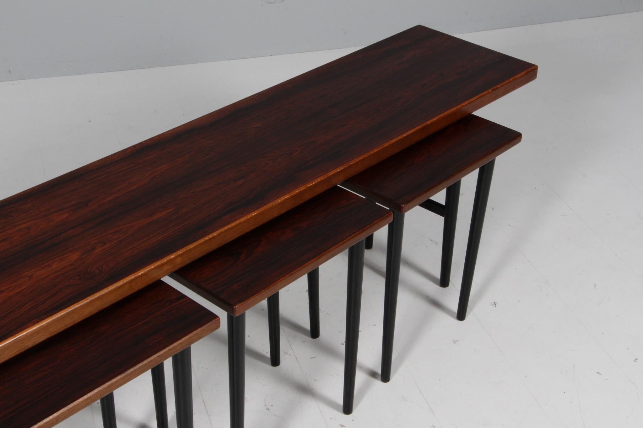 Danish Stacking table by Kurt Østervig for Jason Møbler, Rosewood, 1960s For Sale