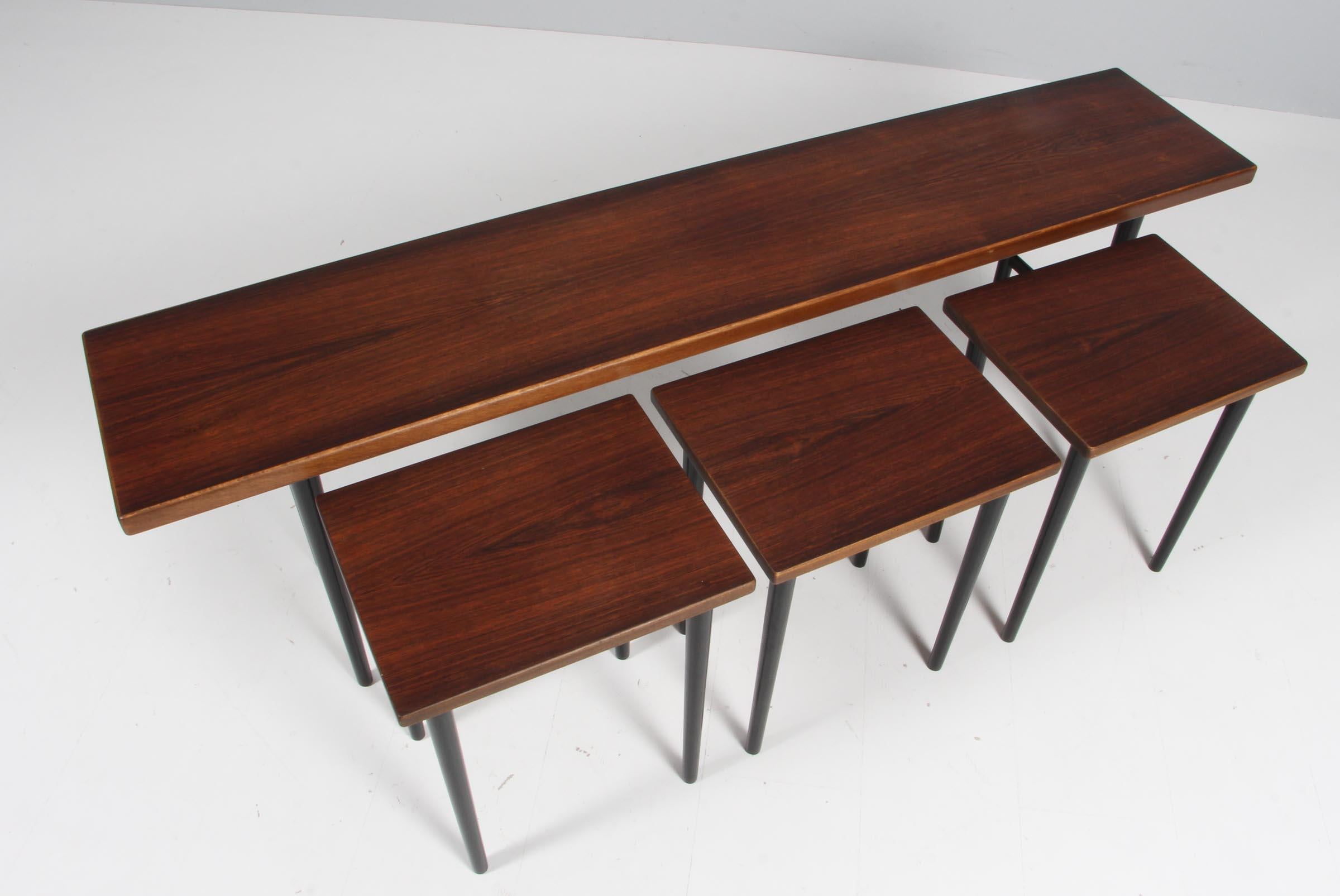 Stacking table by Kurt Østervig for Jason Møbler, Rosewood, 1960s In Good Condition In Esbjerg, DK