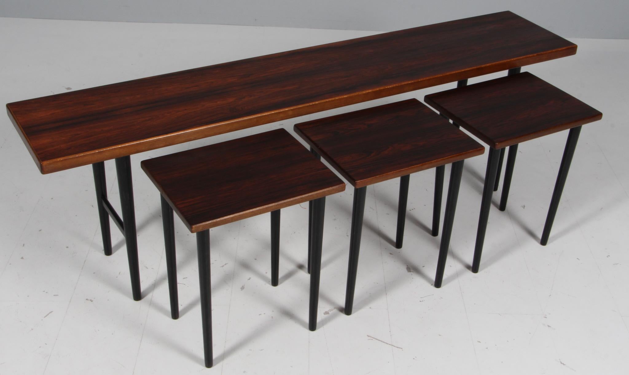 Stacking table by Kurt Østervig for Jason Møbler, Rosewood, 1960s In Good Condition For Sale In Esbjerg, DK