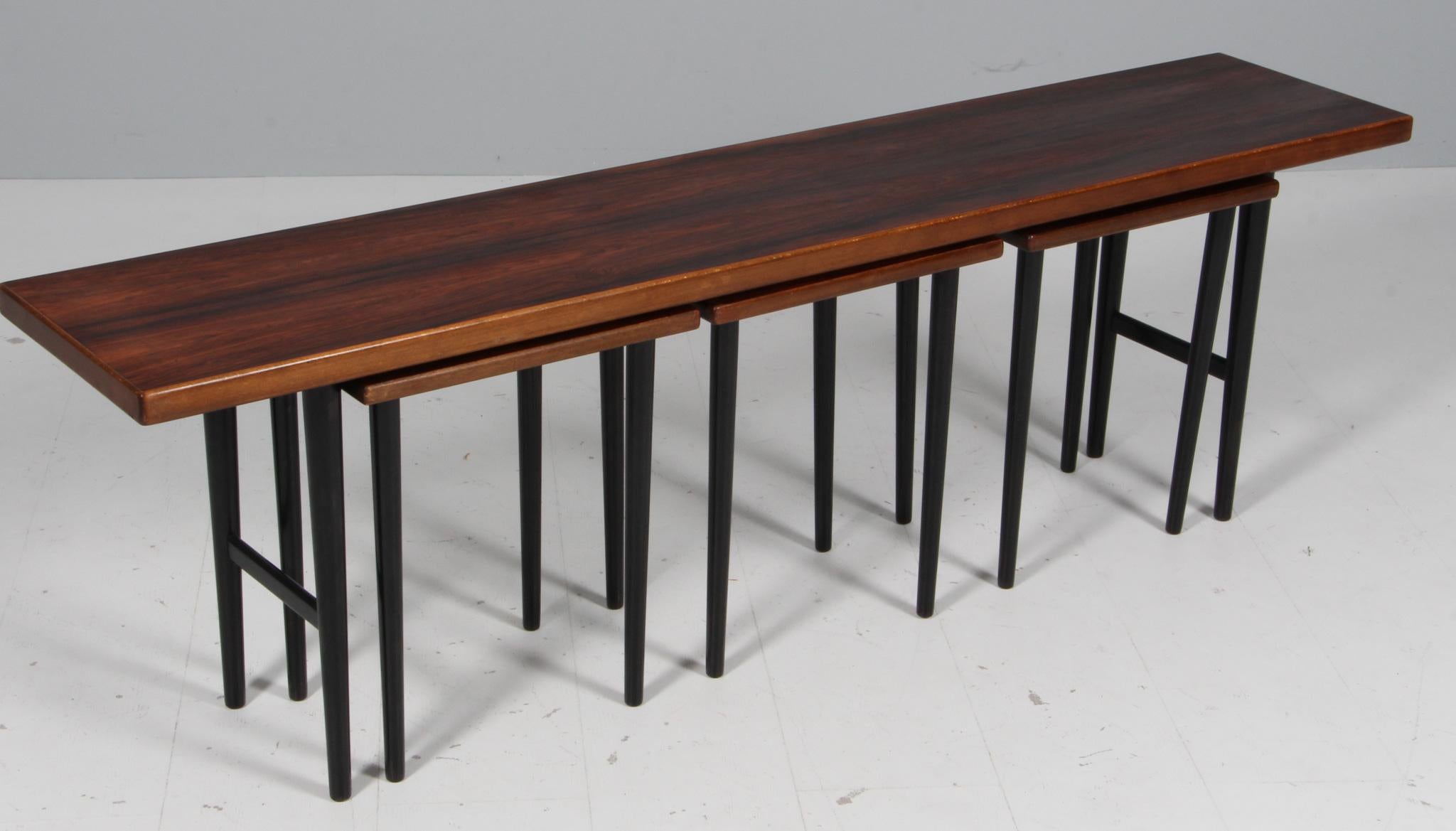 Mid-20th Century Stacking table by Kurt Østervig for Jason Møbler, Rosewood, 1960s For Sale