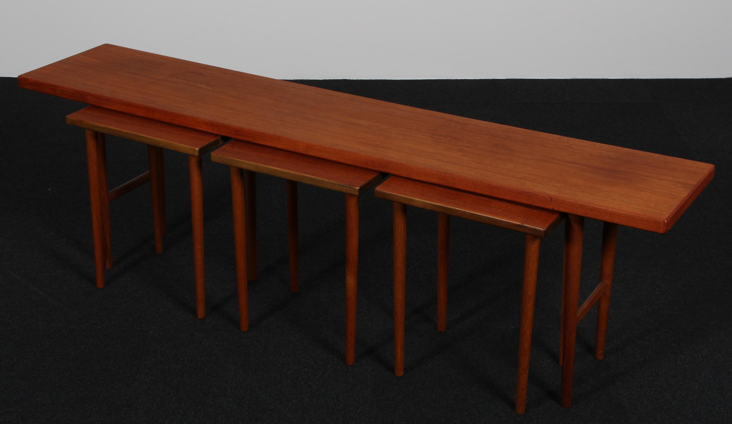 Scandinavian Modern Stacking table by Kurt Østervig for Jason Møbler, Teak, 1960s For Sale
