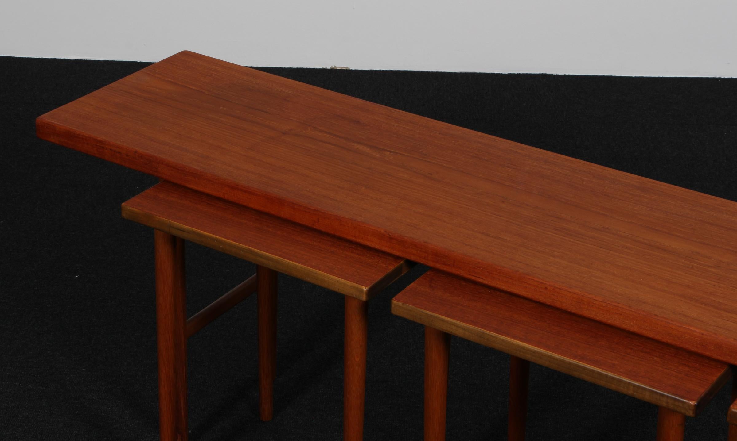 Stacking table by Kurt Østervig for Jason Møbler, Teak, 1960s In Good Condition For Sale In Esbjerg, DK