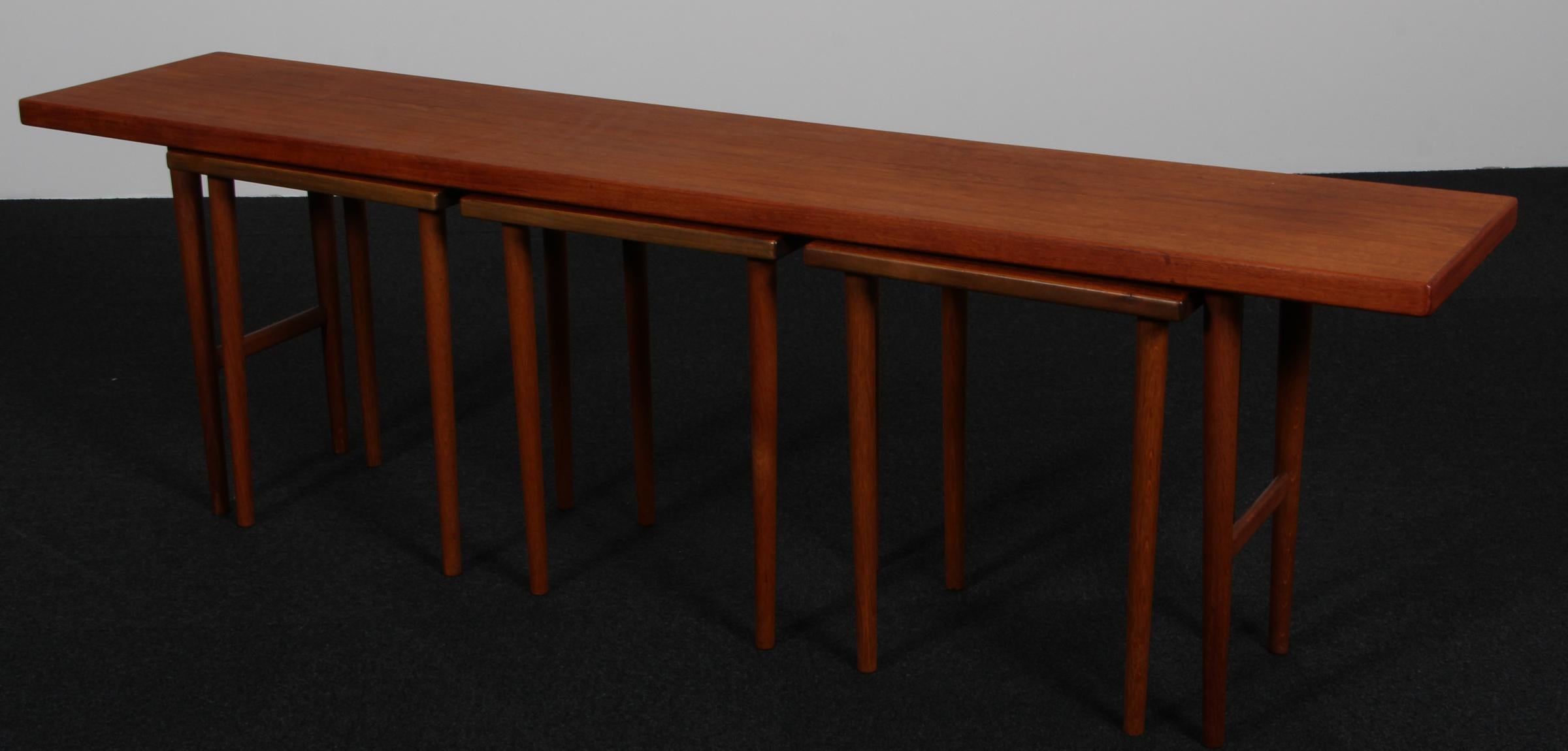 Mid-20th Century Stacking table by Kurt Østervig for Jason Møbler, Teak, 1960s For Sale