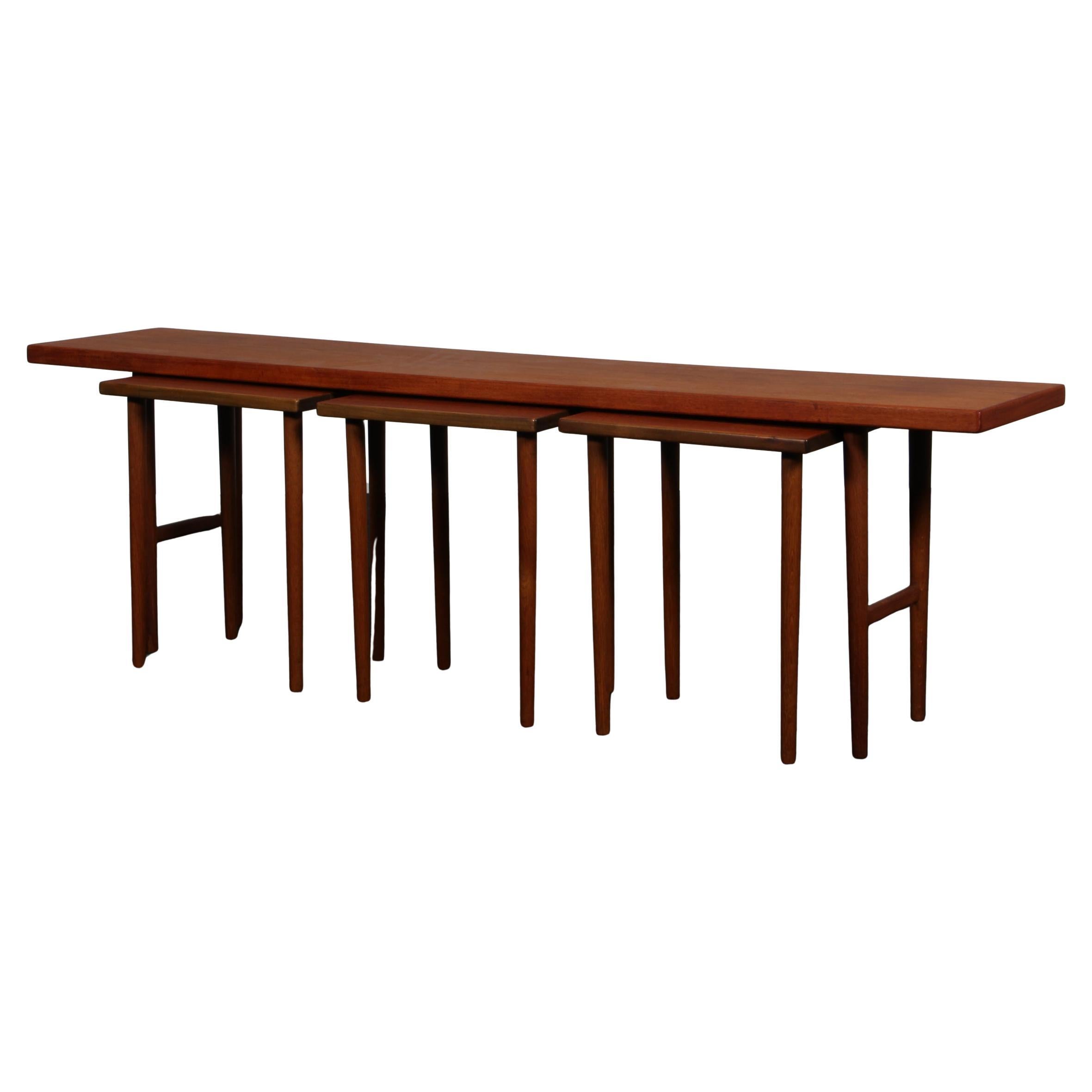 Stacking table by Kurt Østervig for Jason Møbler, Teak, 1960s For Sale