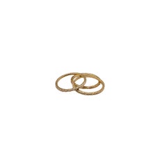 Stacking Textured Band Ring in 14k Yellow Gold