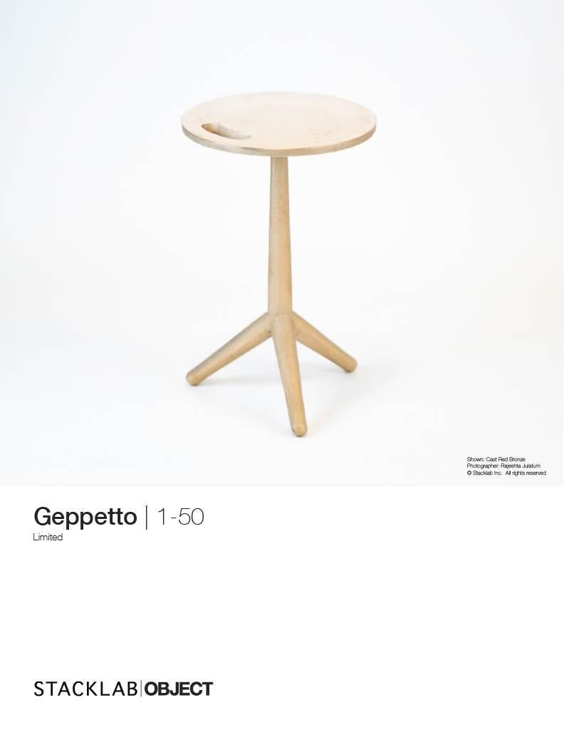 Stacklab Geppetto Bronze Patina Side Table or Stool For Sale 1