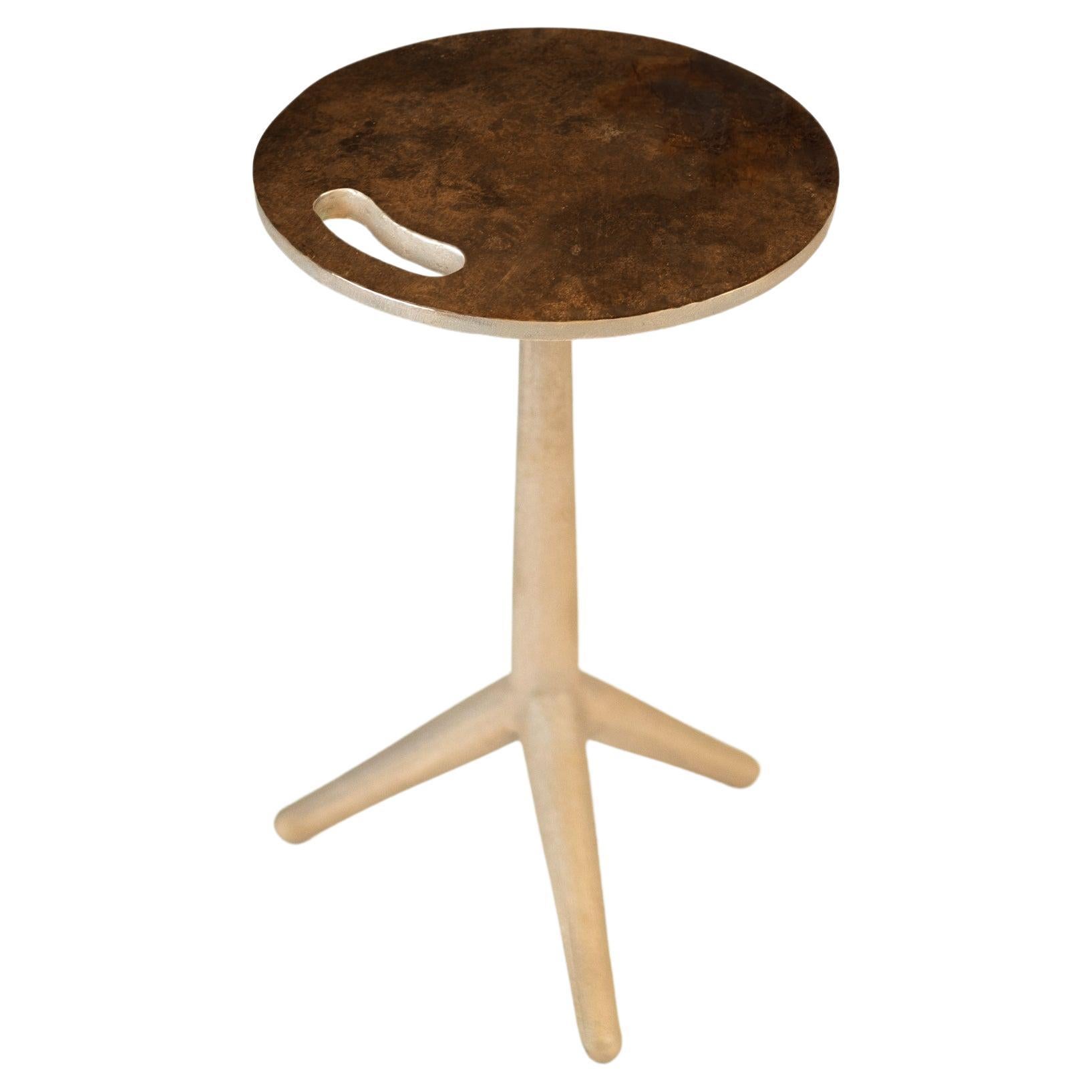 Stacklab Geppetto Bronze Patina Side Table or Stool For Sale