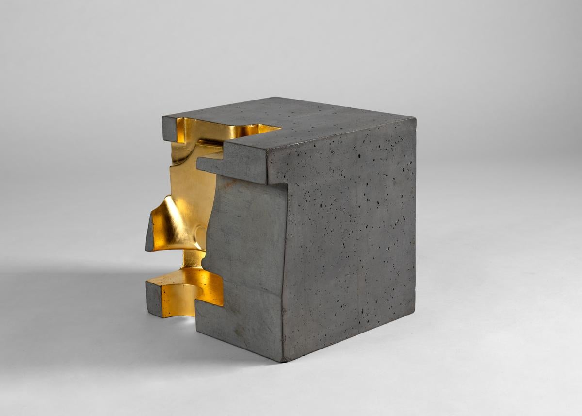 Canadien Stacklab, « Cube doré », table d'appoint contemporaine, Canada, 2016 en vente