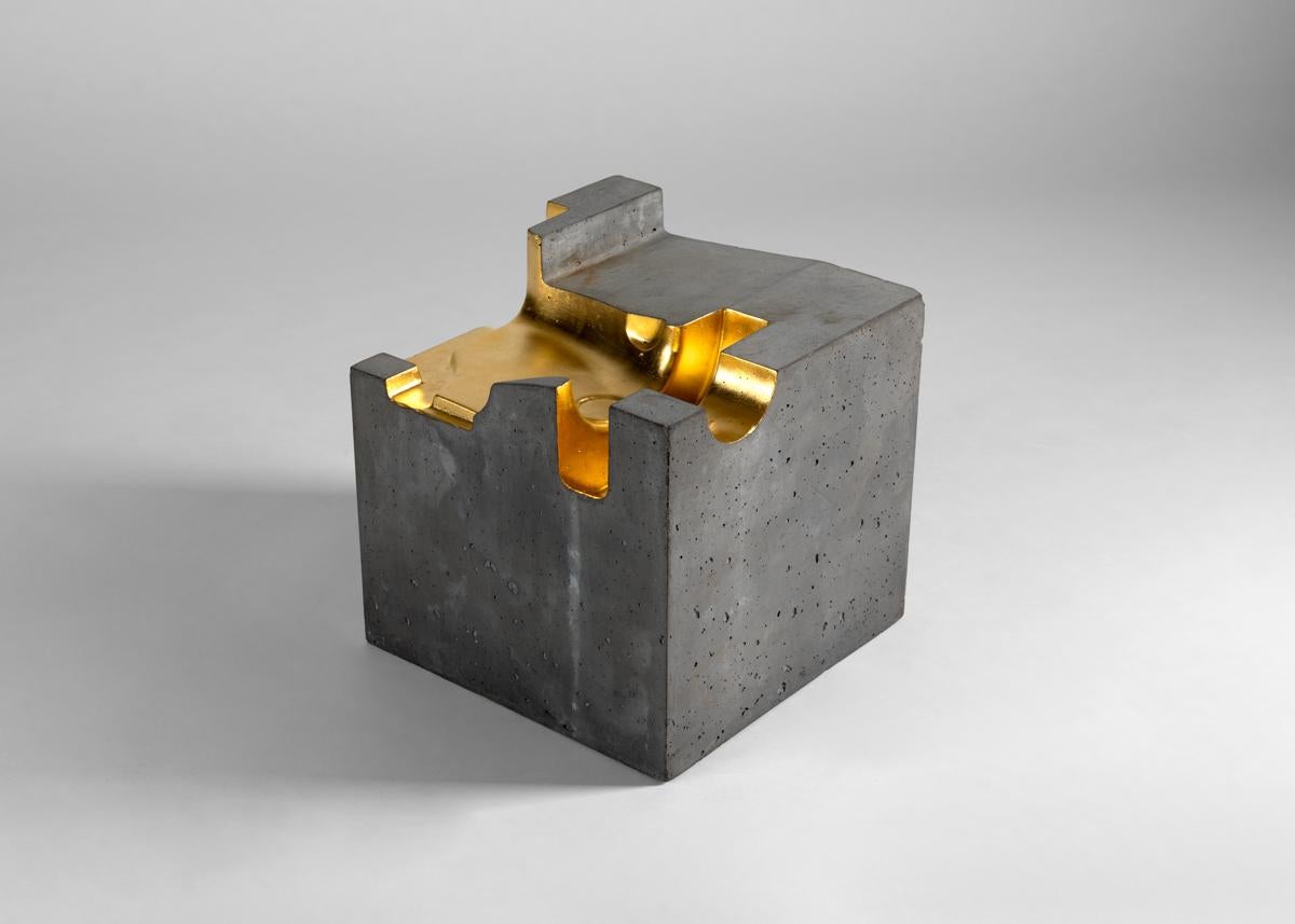 Stacklab, « Cube doré », table d'appoint contemporaine, Canada, 2016 Excellent état - En vente à New York, NY