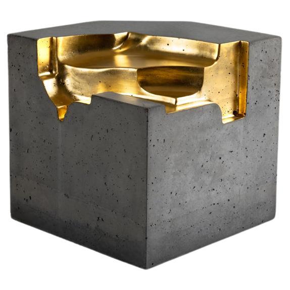 Stacklab, "Gold Cube", Contemporary Side Table, Canada, 2016 For Sale