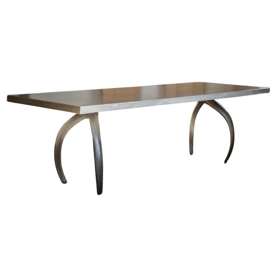 Stacklab Wishbone - 8 Seat, Dining Table, ECC with Cast-Metal For Sale