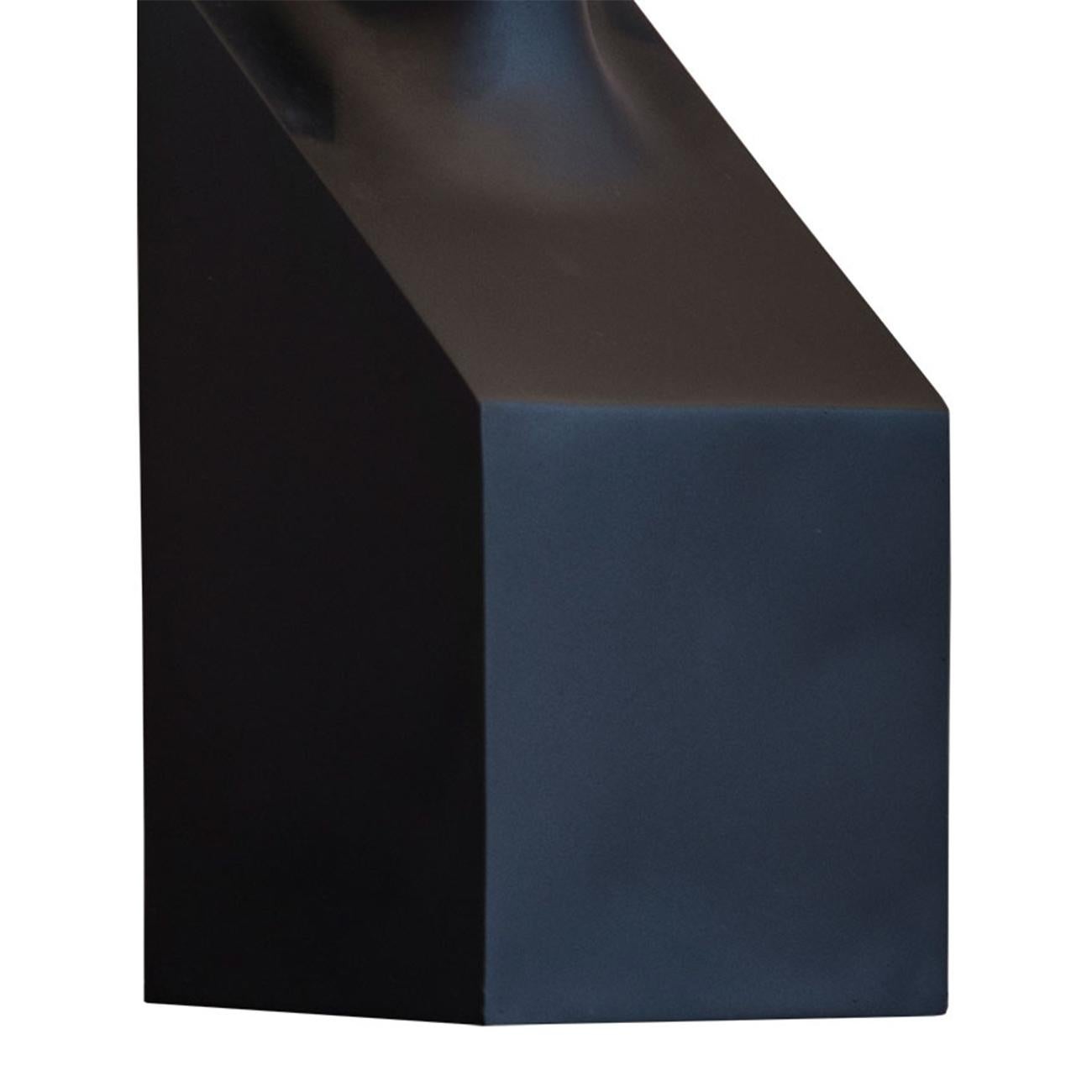 Contemporary Stacy Black Resin Sculpture For Sale