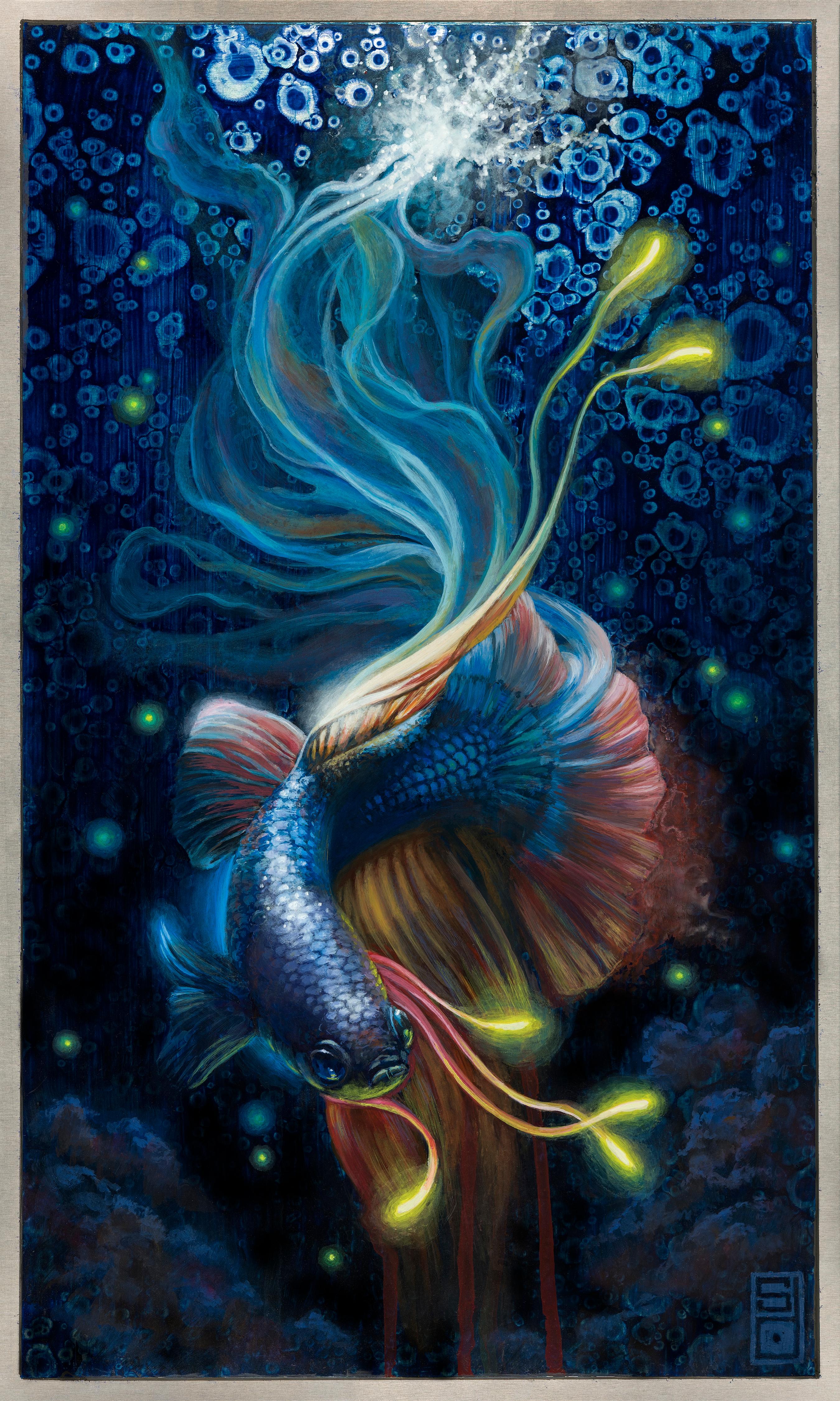 "Electrogenesis" (2024) By Stacy D'Aguiar, Original Acrylic Painting