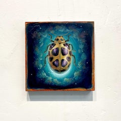 "Scarabeo 02" (2025), Pittura originale astratta figurativa in acrilico su Wood