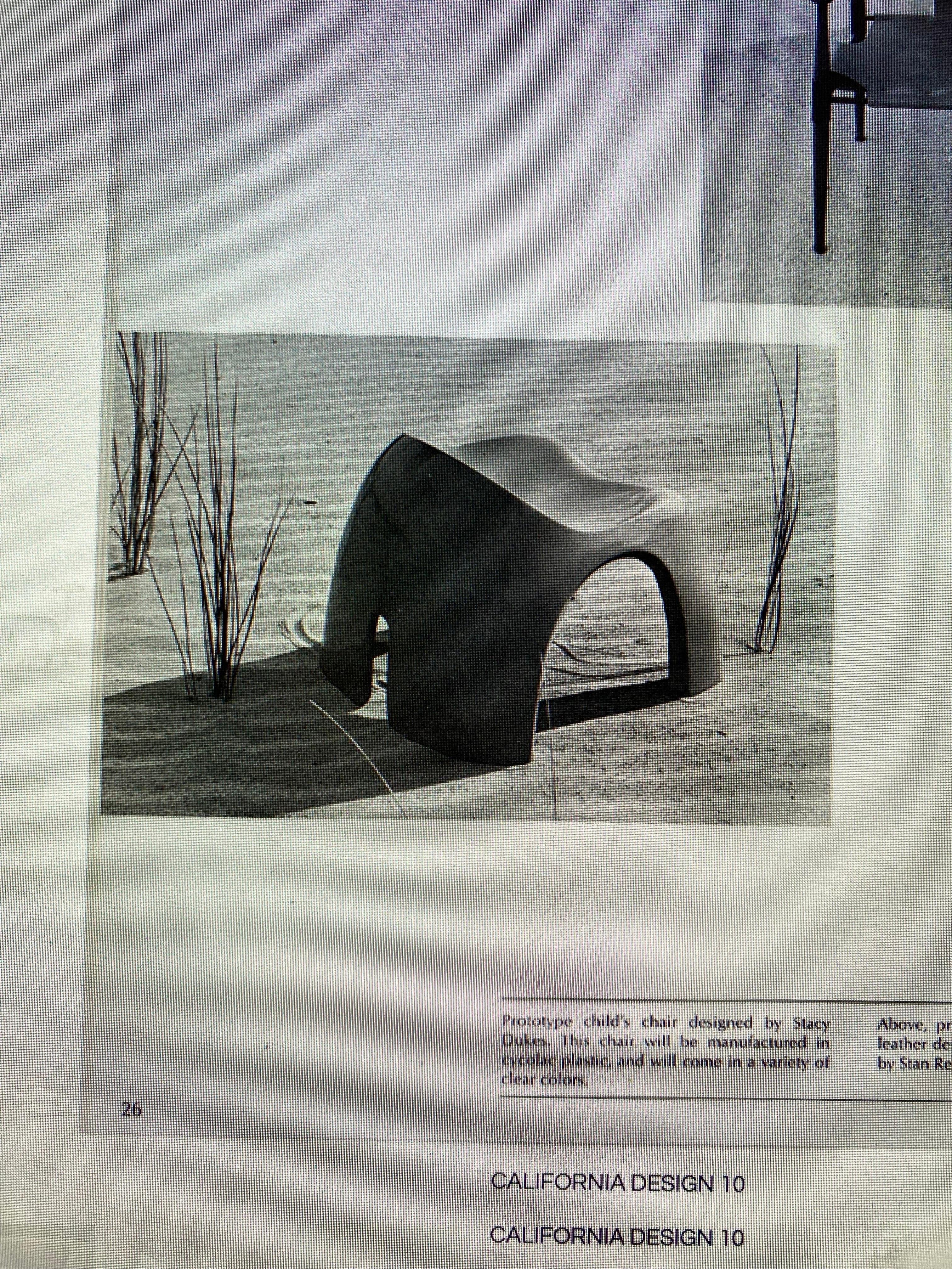 Prototype de tabouret en fibre de verre Stacy Dukes de California Design 10/ 1968  en vente 7