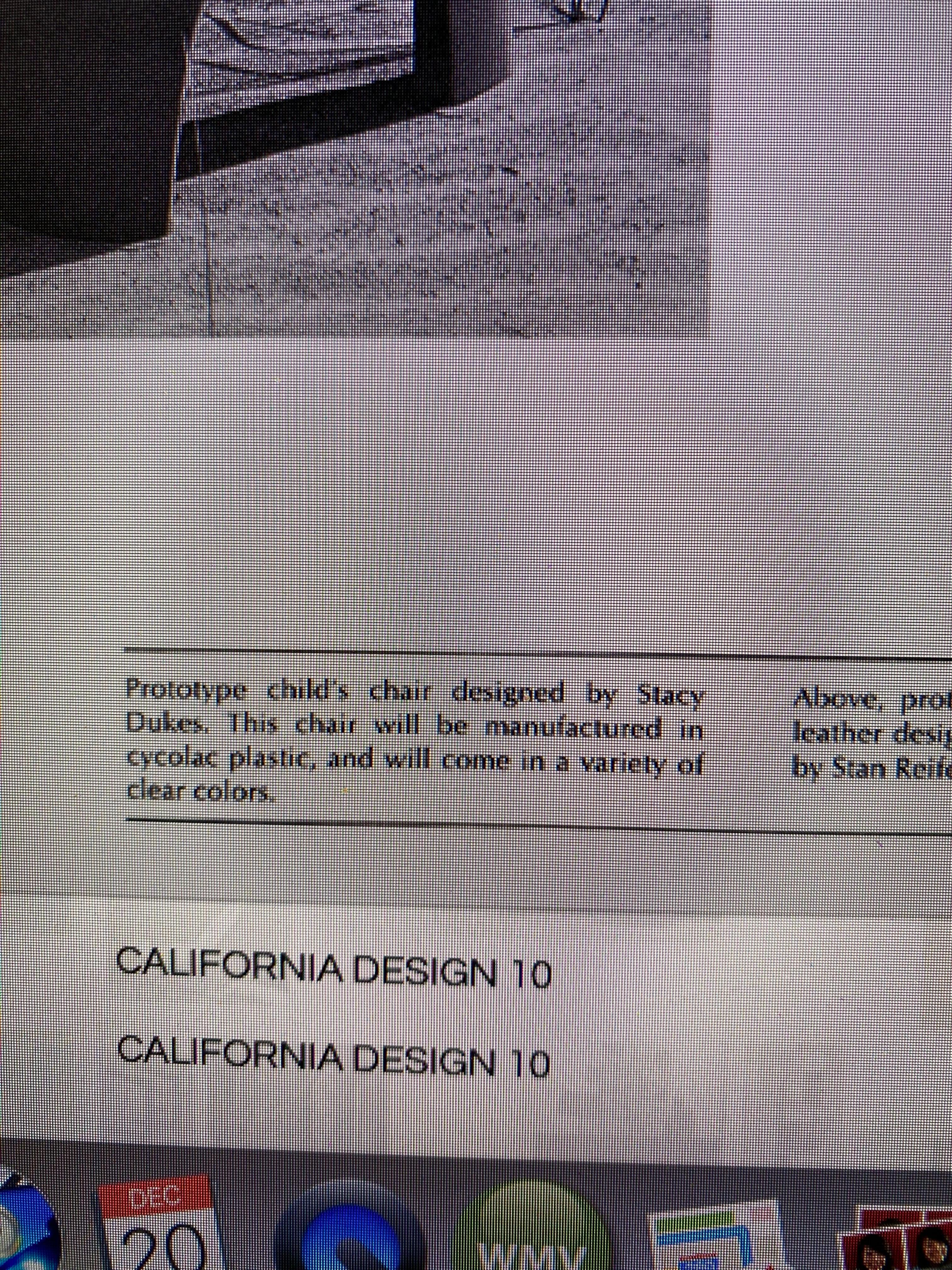 Prototype de tabouret en fibre de verre Stacy Dukes de California Design 10/ 1968  en vente 8