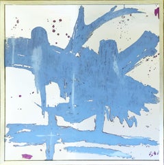 'Southern Skies', Large Framed Contemporary Mixed-Media Painting on Mirror