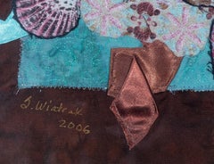 "Mother's Day (Hands & Seashells), textile de technique mixte, signé