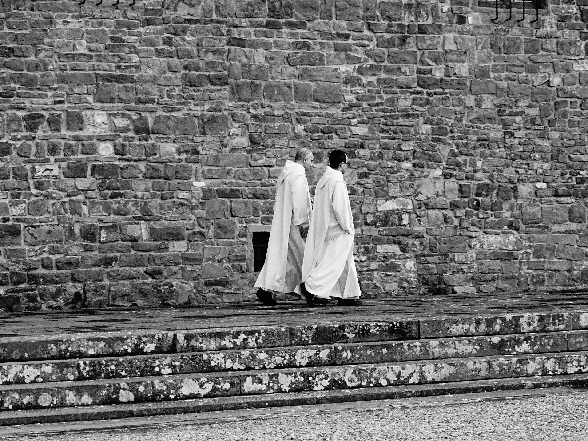 Stacy Widelitz Landscape Photograph - Monks at San Miniato, Florence