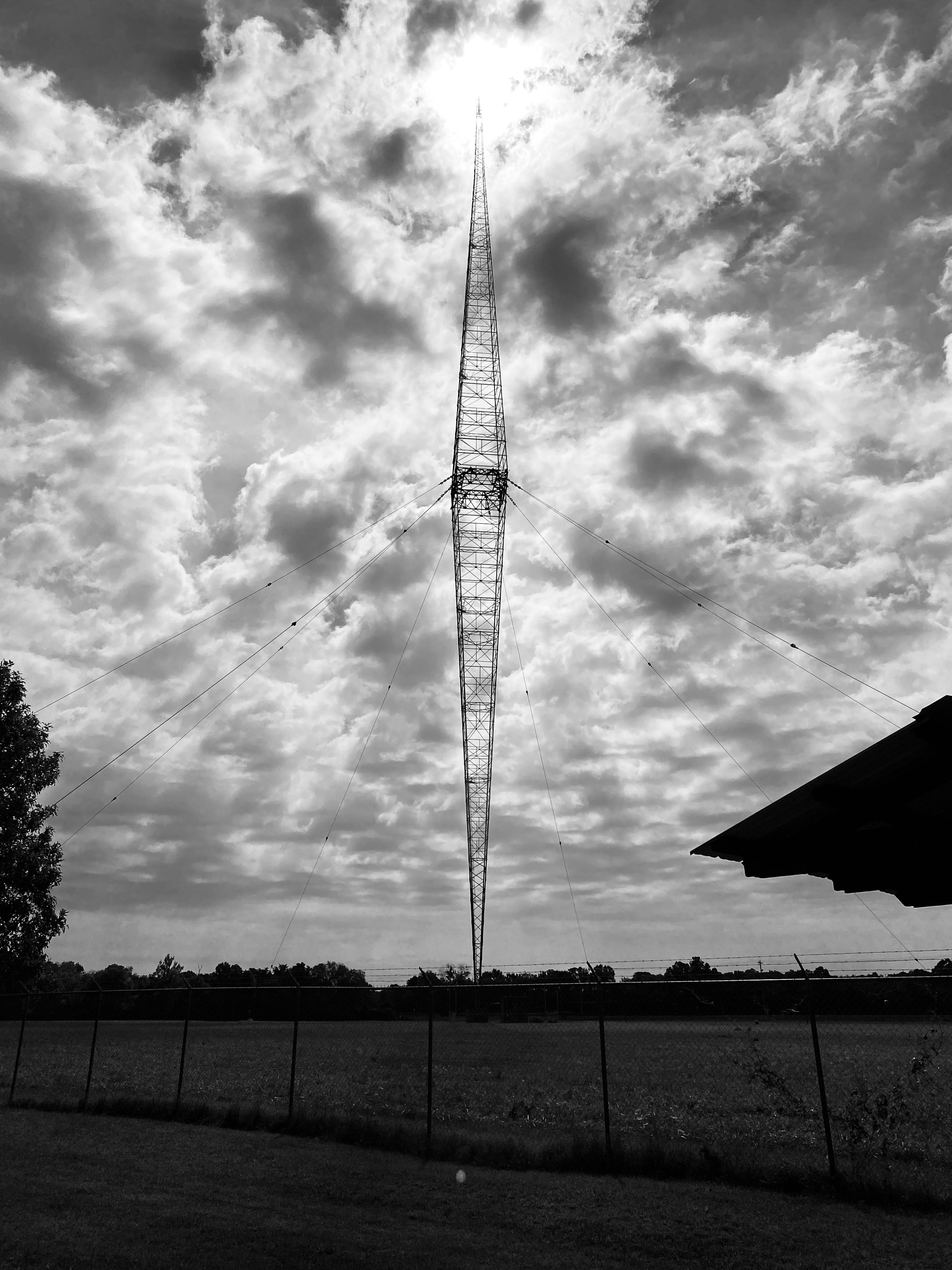 Stacy Widelitz Black and White Photograph - WSM Radio Tower, Brentwood, TN