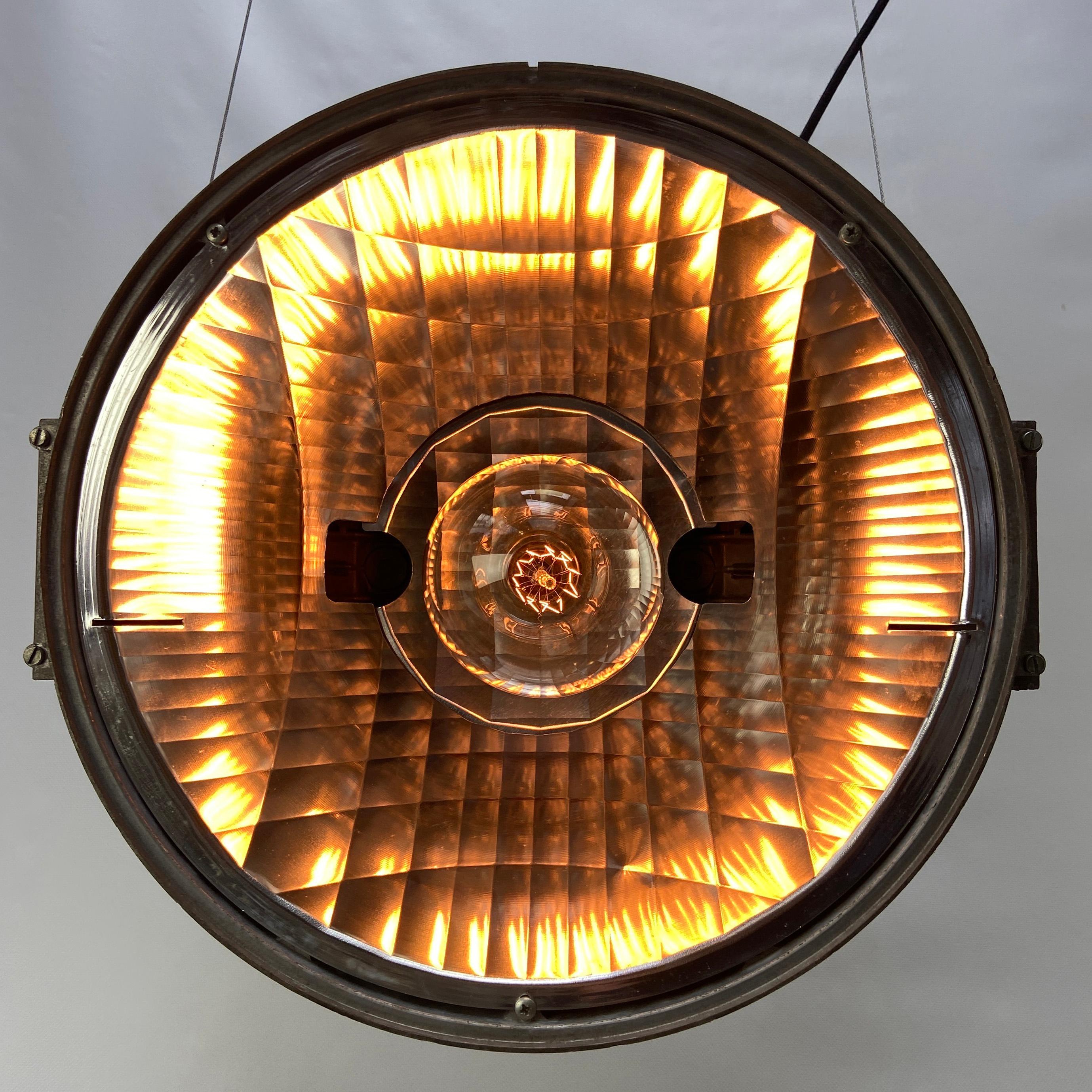 Industrial Stadium Lamp Amsterdam Arena Cast Clear Glass Mirror Hanging Lights