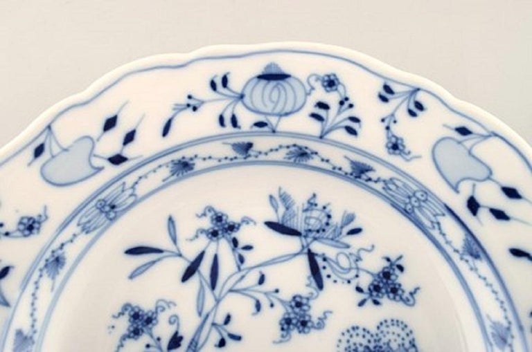 Rococo Stadt Meissen Blue Onion Pattern, Large Soup Plate, 10 Pieces in Stock