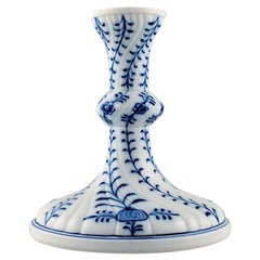 Antique Stadt Meissen Blue Onion Patterned Candlestick, Early 1900s
