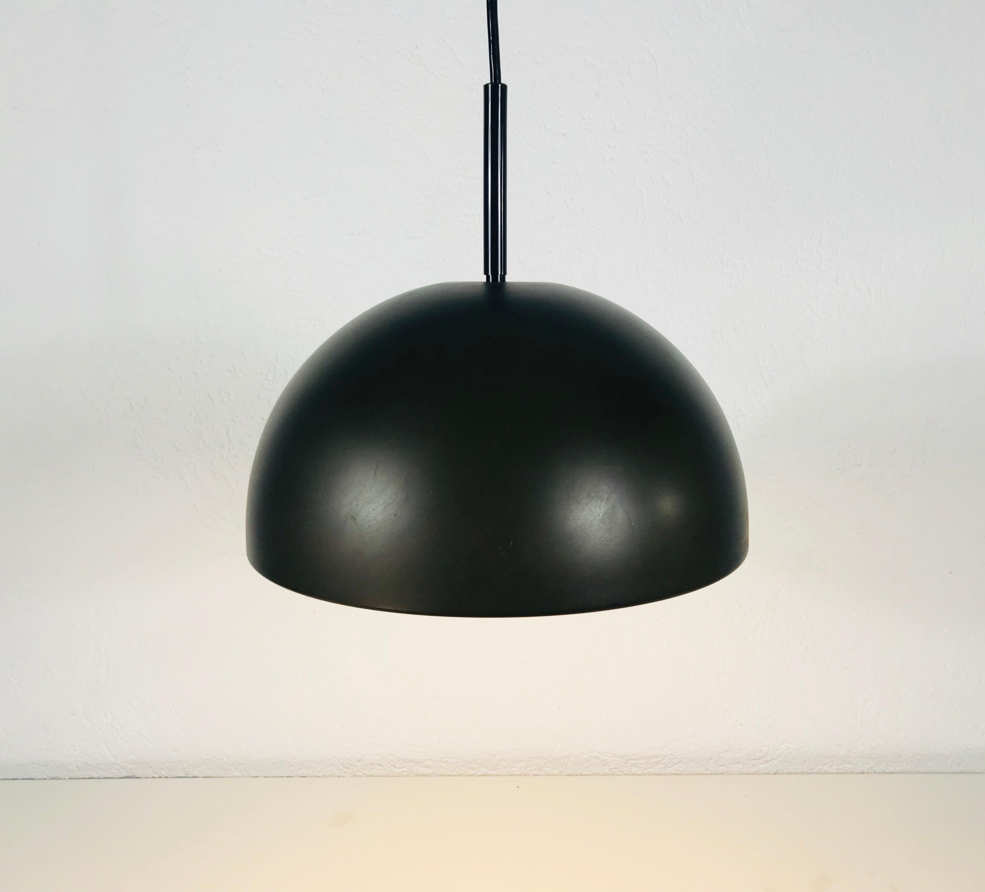 Staff Brown Hanging Lamp, 1970s, Germany In Good Condition For Sale In Hagenbach, DE