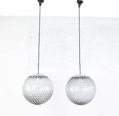 Staff Bubbles Glas-Hängeleuchten aus der Mitte des Jahrhunderts von Rolf Krüger, Deutschland 70er Jahre