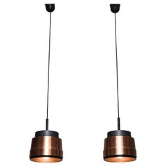 Staff Mid-Century Modern Copper Anodized Aluminum Ceiling Lamps, Germany, 1970