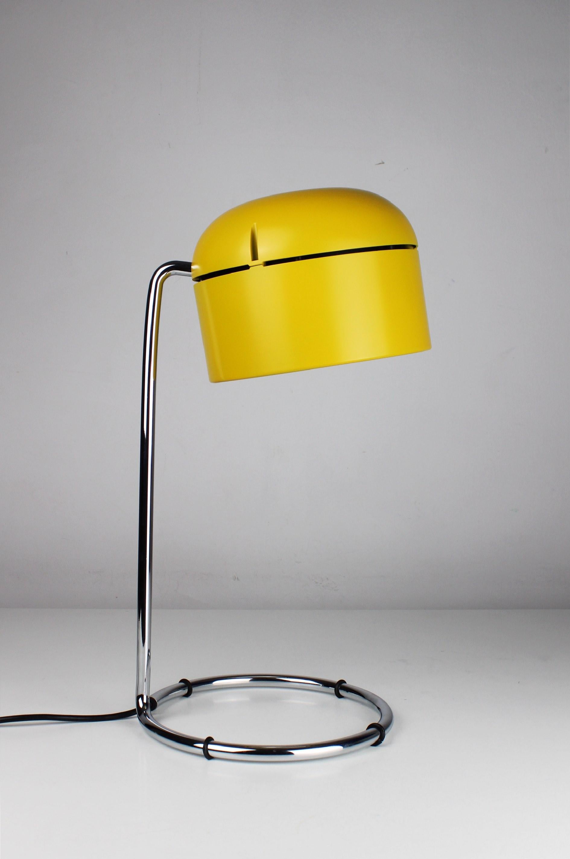 German STAFF Yellow lamp with adjustable head by Arnold Berges in 1974