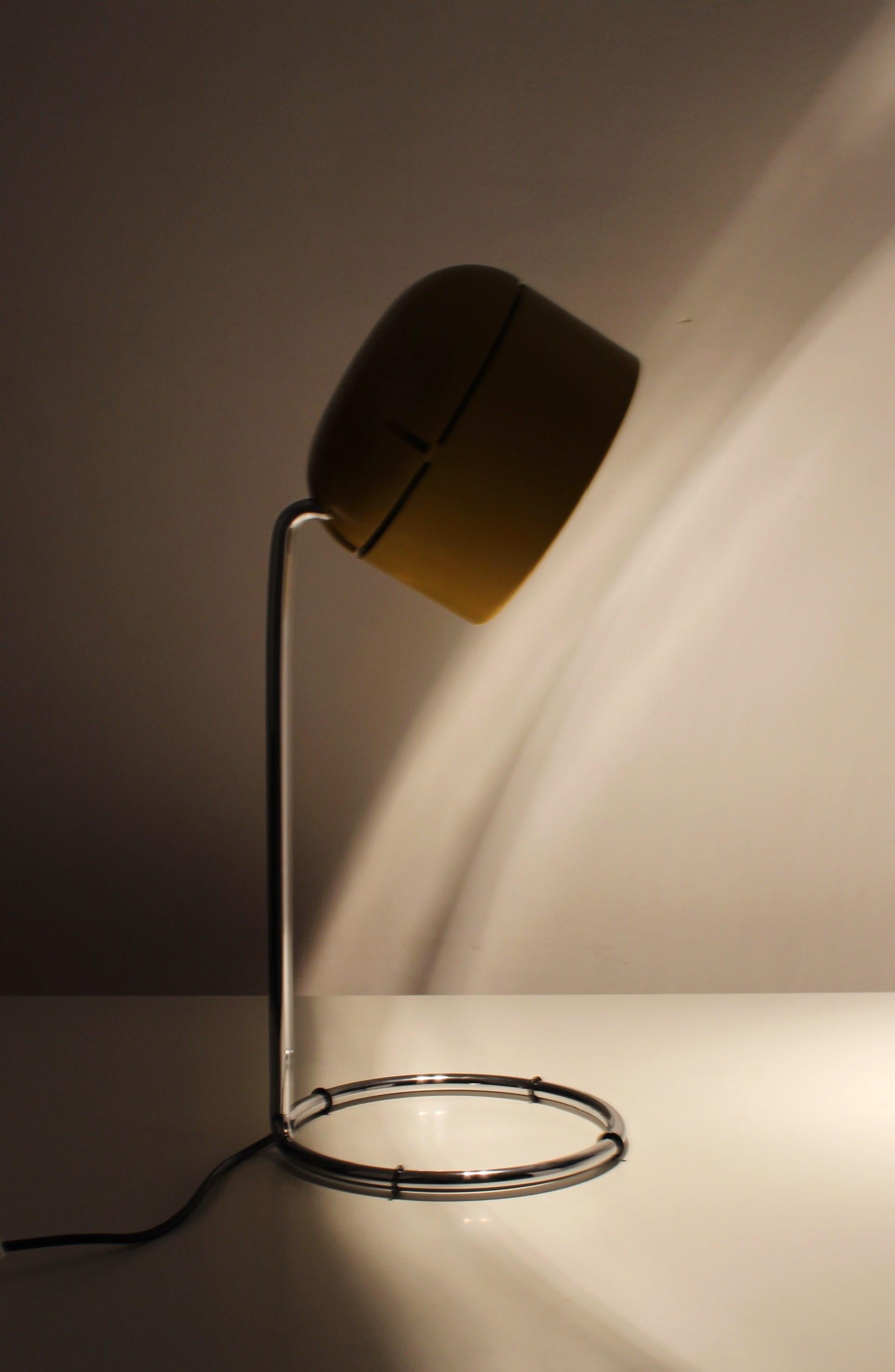 Late 20th Century STAFF Yellow lamp with adjustable head by Arnold Berges in 1974