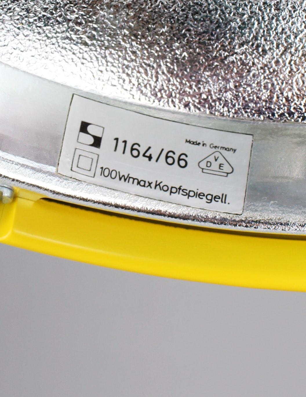 Metal STAFF Yellow lamp with adjustable head by Arnold Berges in 1974