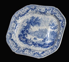 Staffordshire 19th Century Blue and White Plate